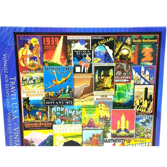 Travel USA Vintage Posters 1000 Pc Puzzle Eurographics USA 19.25" x 26.6" - Picture 4 of 9